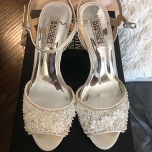 Badgley Mischka Carlie Block Heel wedding shoes